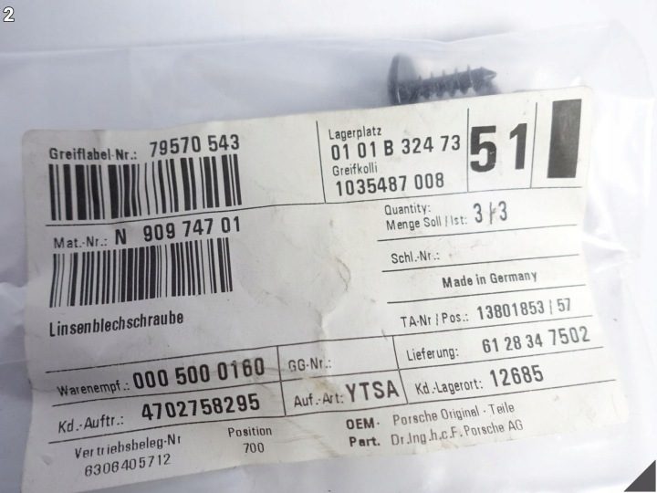 Болт blachowkręt Torx 6x16 мм N90974701 VW AUDI SEAT SKODA оригинал, фото 3