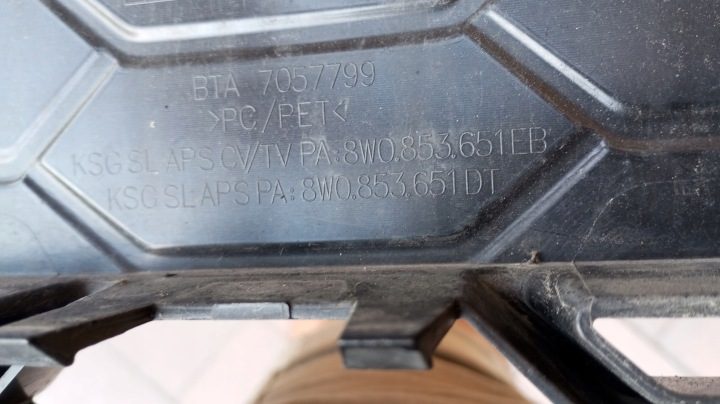 AUDI A4 B9 S-LINE РЕСТАЙЛИНГ 2019>---ATRAPA РЕШЕТКА РАДИАТОРА 8W0853651DT ОРИГИНАЛ, фото 9