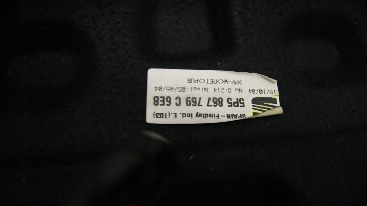ПОЛКА ЗАДНЯЯ БАГАЖНИКА SEAT TOLEDO 3 5P5867769C 5P5867134A, фото 3