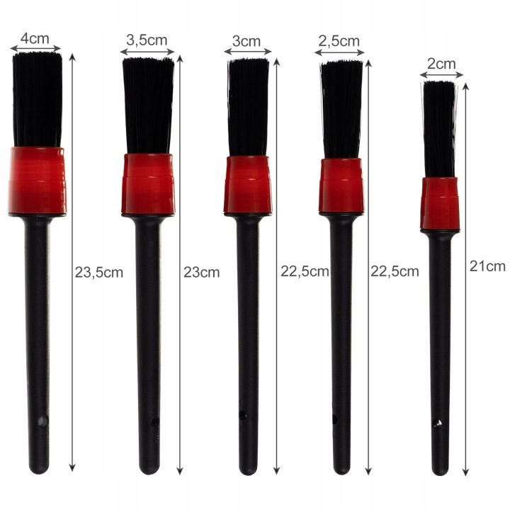 Комплект pędzli для авто detailingu очистки pędzel detailing brush 5 sztk, фото 16