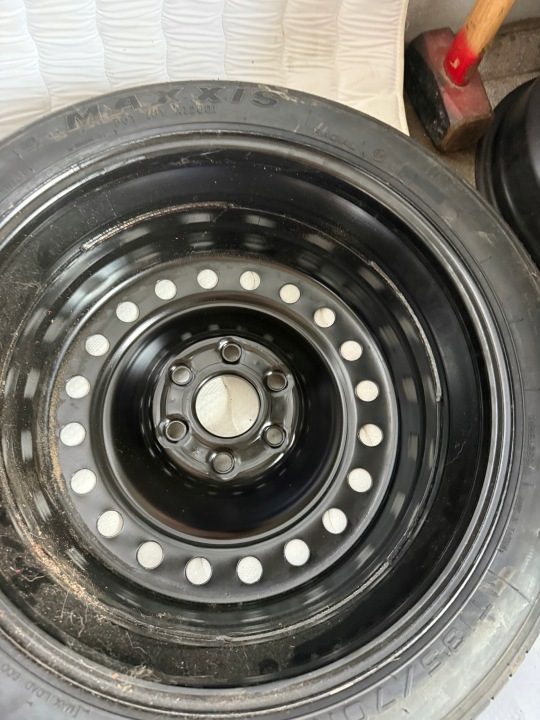Докатка GMC Acadia 6x120 Maxxis 135/70 R18 + пенопласт + рычаг, фото 9