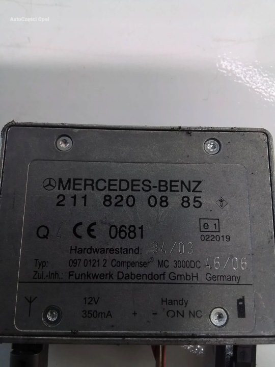 Mercedes-Benz CLS W219 УСИЛИТЕЛЬ АНТЕННЫЙ 2118200885, фото 3