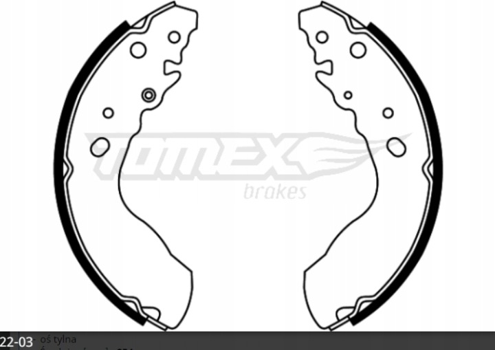 TOMEX BRAKES КОЛОДКИ ТОРМОЗНЫЕ БАРАБАННЫЕ КОМПЛЕКТ SUZUKI VITARA 95-00, фото 1