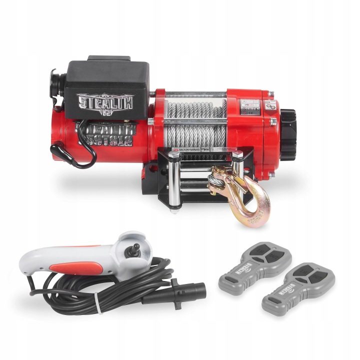 ЭЛЕКТРИЧЕСКАЯ ЛЕБЕДКА STEALTH WINCHES 1588 кг 12 В С STALOWĄ LINĄ 12.8 м, фото 1