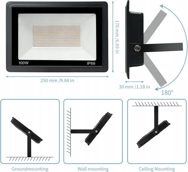 Наружная фара LED IP66 3500K тепла biel для дома, гаража, фото 2