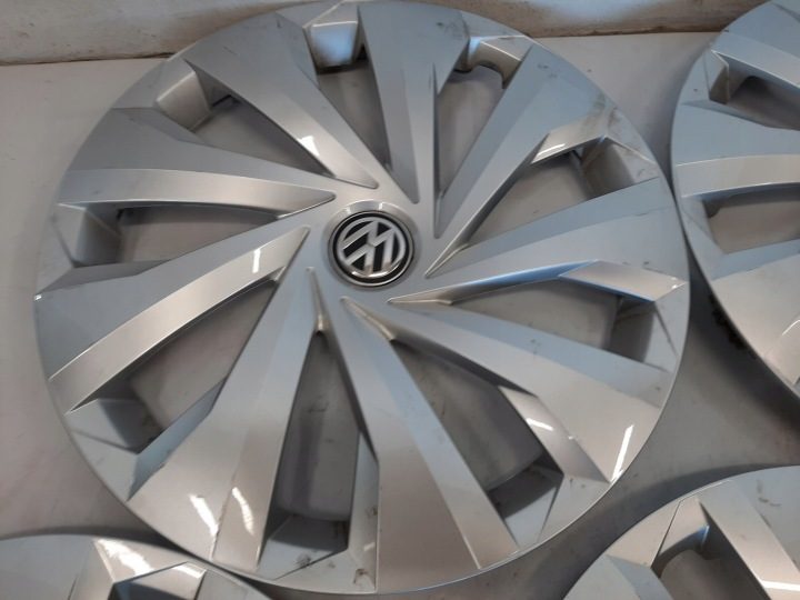 4× Колпак Volkswagen OE Оригинальный 15" серебристый, фото 3