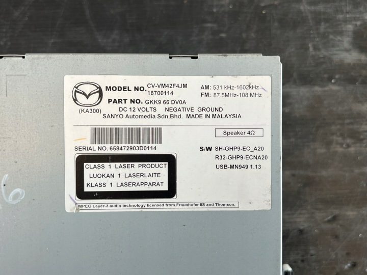 MAZDA 6 III GJ МАГНИТОЛА НАВИГАЦИЯ GKK966DV0A, фото 9
