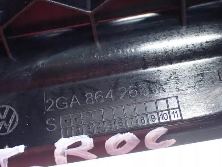 ТОННЕЛЬ ЗАЩИТА РАМКА ДЕКОР ТОННЕЛЯ СТАРТ СТОП 12V 2GA864263A VW T-ROC 23 г., фото 3