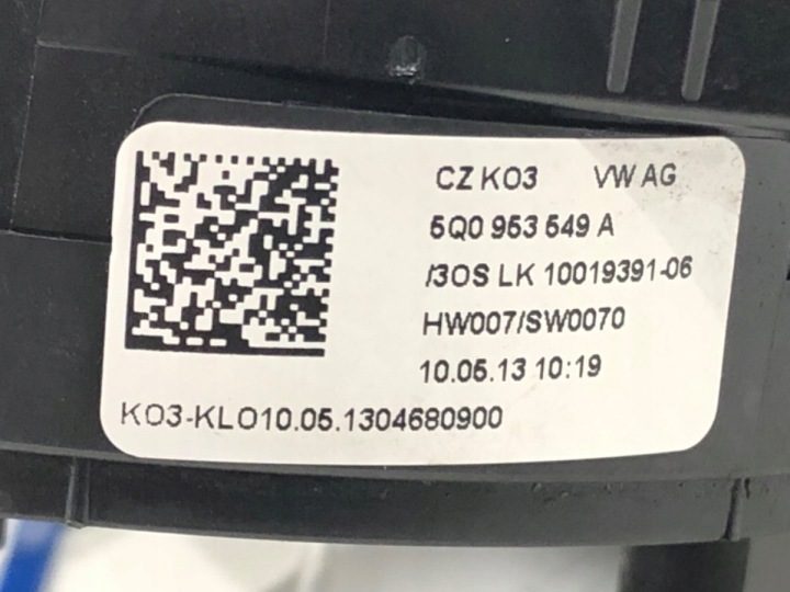 ШЛЕЙФ AIRBAG VW GOLF VII 5Q0953549A Хэтчбек УЛИТКА, фото 4