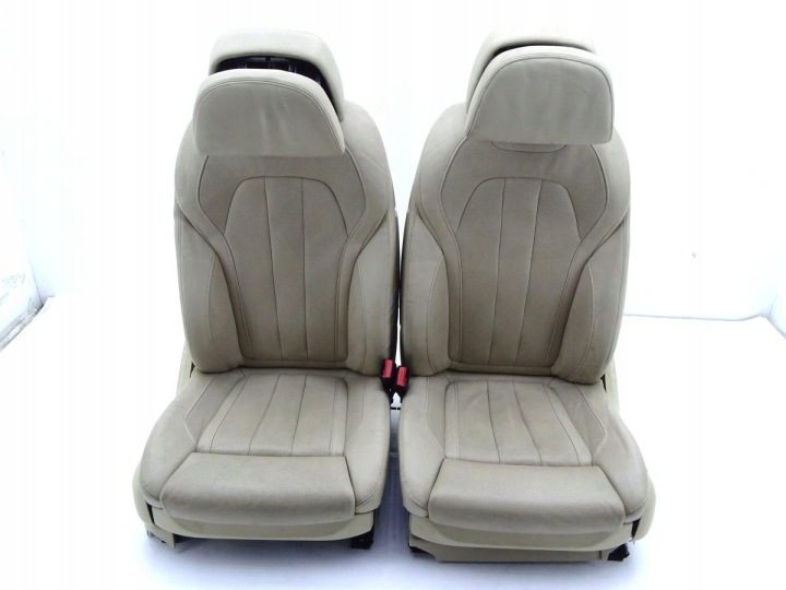 BMW X5 F15 13-18 сиденья Comfort вентилируемые бежевые кожа 5 мест EU 82 тыс. км, фото 2