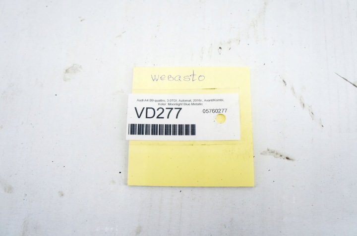 VD277 Audi A4 B9 Webasto 8w0265081j 4M0265105E 344706fh 25.2636.05.0000 AR, фото 8