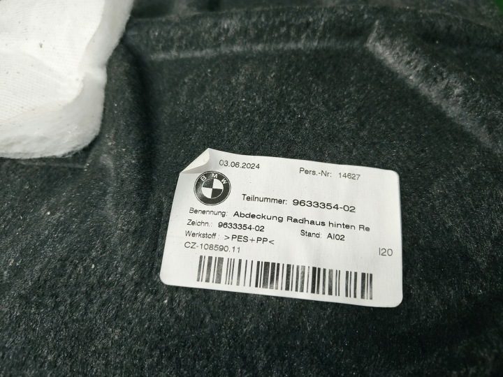 BMW IX I20 ПОДКРЫЛОК ЗАДНИЙ ПРАВЫЙ ЛЕВЫЙ 9633354 9633353, фото 2