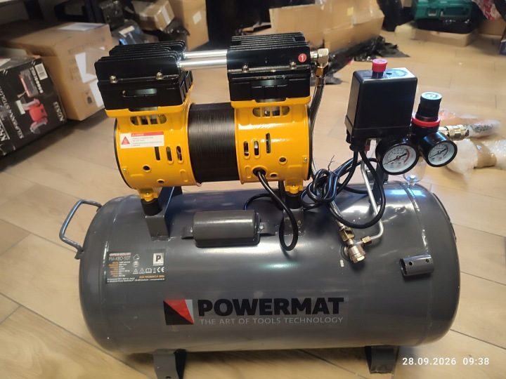 Компрессор безмасляный Powermat PM-KBO-50T 50 l 8 бар, фото 13