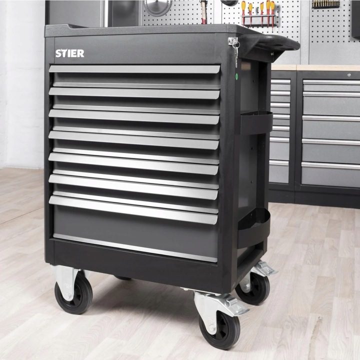Подрамник инструментальный слесарный STIER PREMIUM 7 ЯЩИКОВ С СИСТЕМА SOFT CLOSE, фото 2