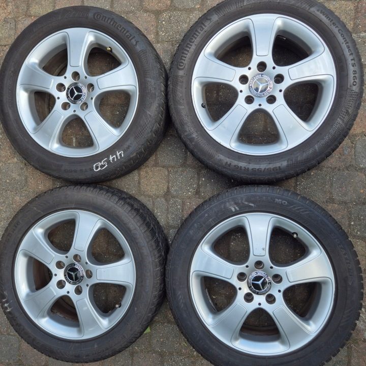 ЗИМА КОЛЕСА 16'' MERCEDES A B C W169 A169 W176 W245 W246 W204 CLA 195/55 R16, фото 1