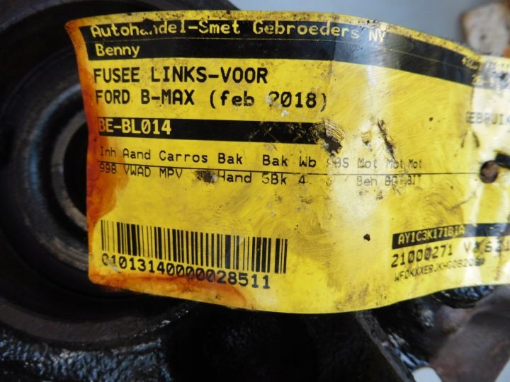 Поворотный кулак со ступицей левый передний Ford B-MAX 1,0 EC0BOOST 12-17R, фото 5