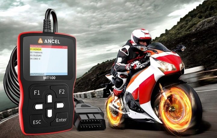 Ancel MT00 Сканер Диагностический Для Motocykli Samochdów OBD2 Honda Suzuki, фото 4