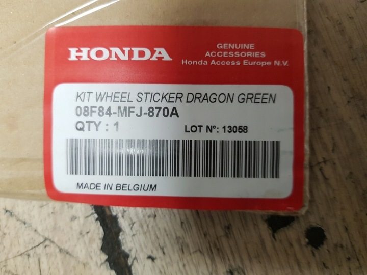 Наклейки на obręcz колеса Honda CB1000 R 08F84-MFJ-870A, фото 6