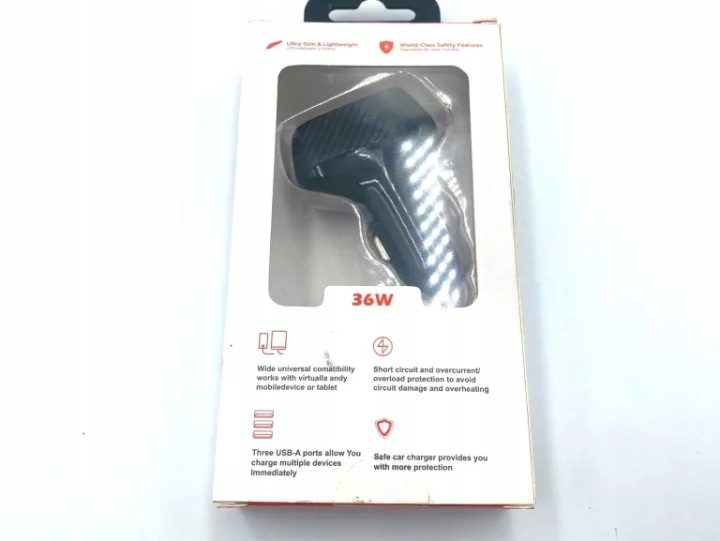 ЗАРЯДНОЕ УСТРОЙСТВО АВТОМОБИЛЬНОЕ 3 ПОРТЫ USB C PD30W 12V SZYBKIE ЗАРЯДКА, фото 2