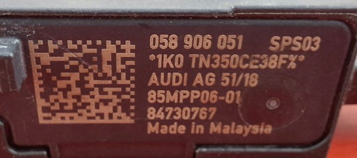 ДАТЧИК ДАВЛЕНИЯ ВЫХЛОПНЫХ ГАЗОВ DPF AUDI A4 B9 058906051J 2.0 150 л.с., фото 5