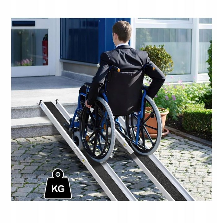 Алюминиевая Рампа Teleskopowa для Wózków Inwalidzkich 105-183cm Udźwig 300 кг, фото 7