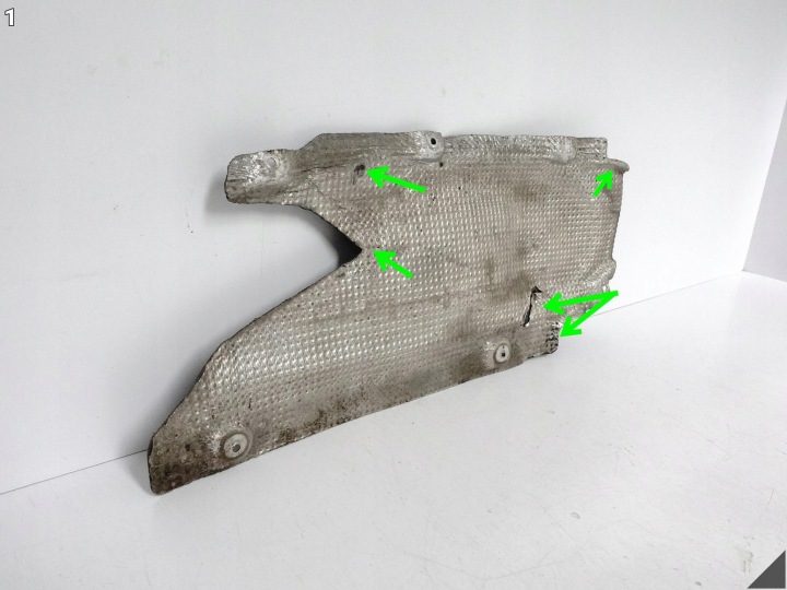 BMW G11 G12 G14 G15 G16 G30 G31 G32 ЗАЩИТА ЛЕВАЯ ТЕПЛОВАЯ ДНИЩА ВЫХЛОПА, фото 2