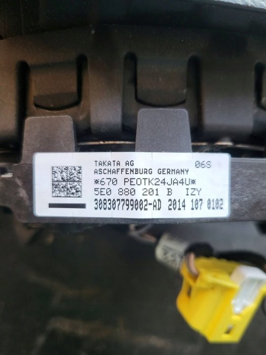 SKODA OCTAVIA III 5E 2013- ПОДУШКА БЕЗОПАСНОСТИ ВОДИТЕЛЯ 5E0880201B, фото 5