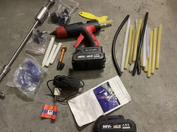 Пистолет клея gorąco usuwanie wgnieceń PDR для батареи DeWalt, фото 2