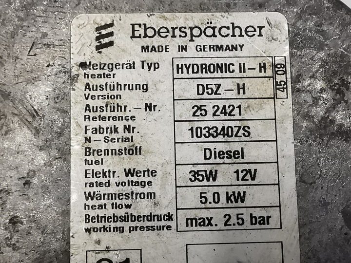 EBERSPRACHER D5Z-H WEBASTO ДИЗЕЛЬ HYDRONIC II-H D5Z-H TOYOTA 252421, фото 4