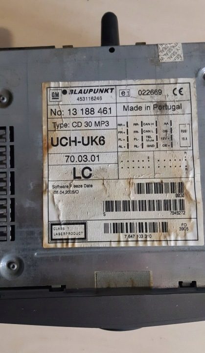 Автомагнитола Opel ASTRA H ZAFIRA B 1-DIN, фото 10