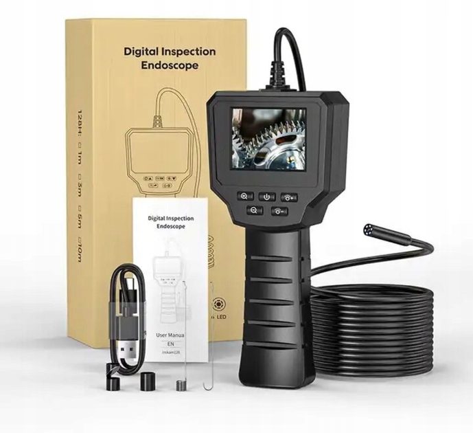 ИНСПЕКЦИОННАЯ КАМЕРА ЭНДОСКОП 2.4" 1080p 8 мм 5m 5.5 мм IP67, фото 1
