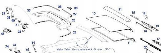 Молдинг хром крышки softtopu Mercedes 107, фото 7