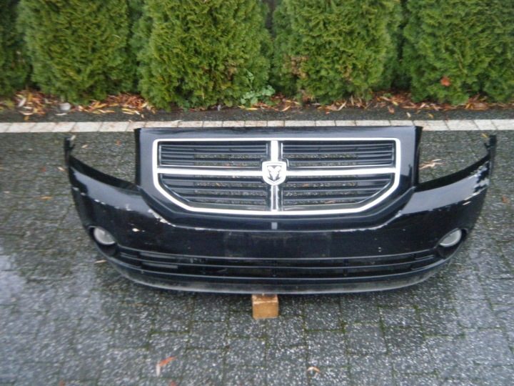 Бампер передний Dodge Caliber 2007–2012 ПРОТИВОТУМАННЫЕ ФАРЫ ЕВРОПА СИНЯЯ, фото 2