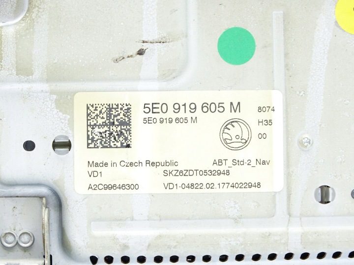 Магнитола дисплей навигации Skoda Octavia III рестайлинг 5E0919605M, фото 7