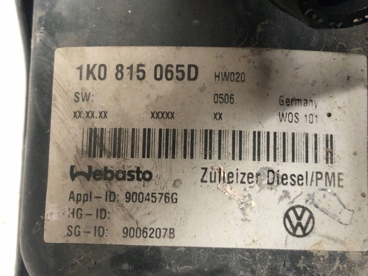 2006 Volkswagen Touran I Автономный отопитель (Webasto) 1K0815065D, фото 4