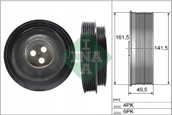 Schaeffler INA 544 0166 10 Шкив, коленвал, фото 10