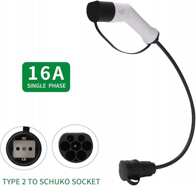 Адаптер Тип 2 для Schuko Электрический разъем ładujący 3.5 кВт 0.5 м IEC 62196, фото 5