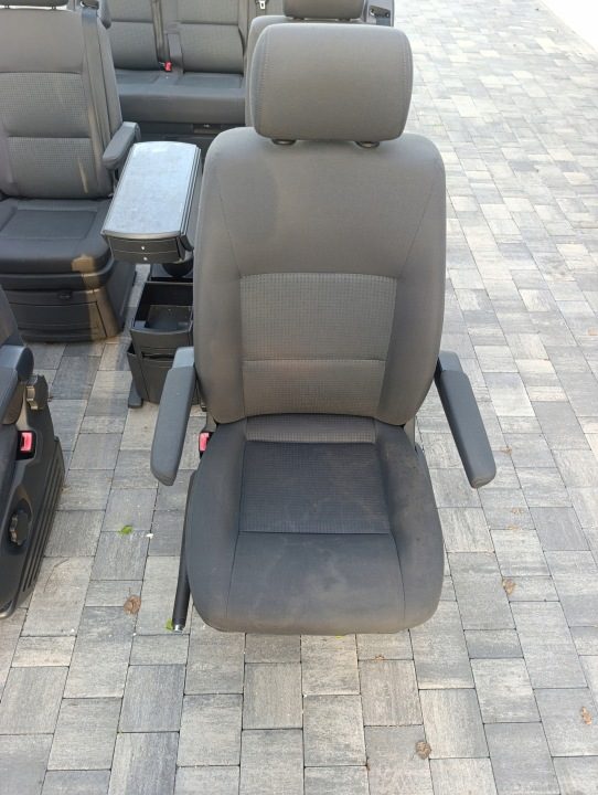VW T5 T6 Multivan сиденья передние с подлокотниками антрацит, фото 6
