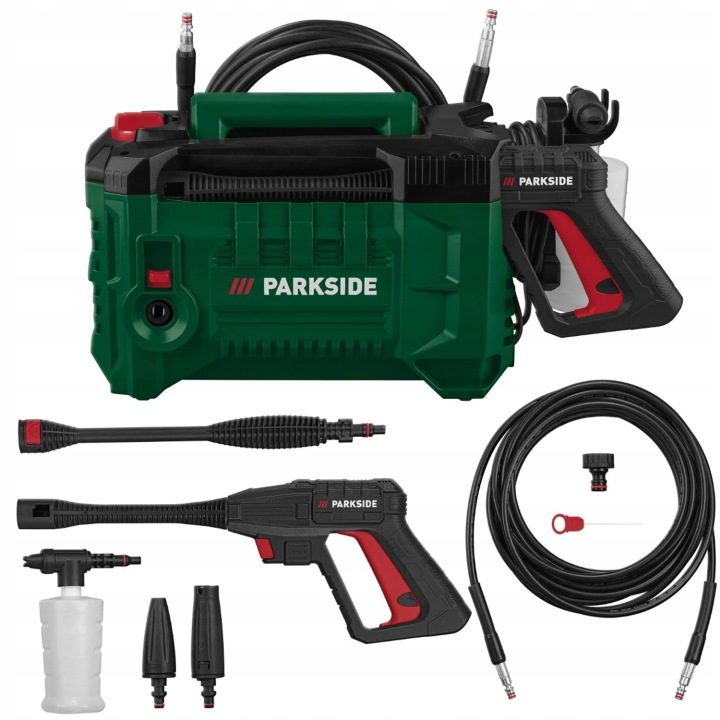 PARKSIDE мойка высокого давления PHDS 110 B2 1400W 110 бар 8m аксессуары, фото 1