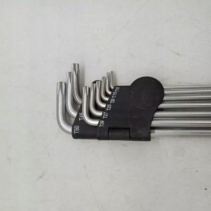 Ключи Torx комплект T10-T50 CR-V длинный Torx 9 шт. 1.5 2 2.5 3 4 5 6 8 10 мм, фото 2