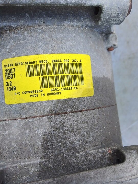 Компрессор кондиционера Ford Mondeo 4 2007 6G91-19D629-EC, фото 3