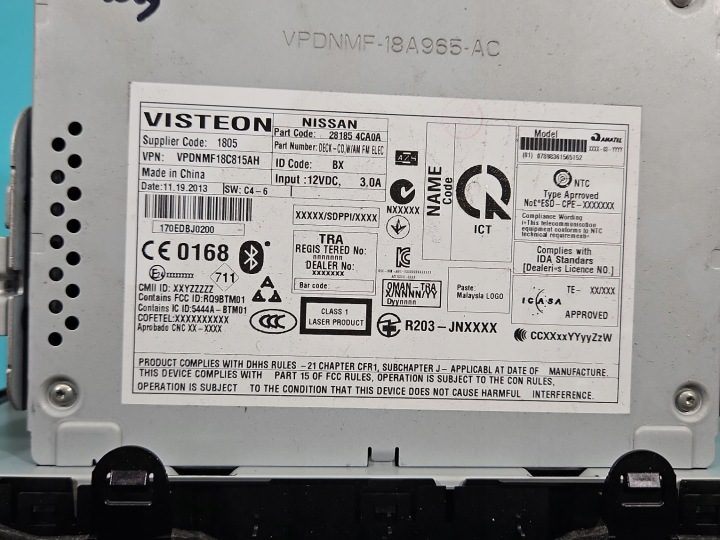 Магнитола штатная Nissan Qashqai II J11 13-21 28185-4CA0A, фото 5
