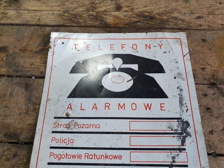 ТАБЛИЧКА INFORMACYJNA ПНР TELEFONY ALARMOWE, фото 3