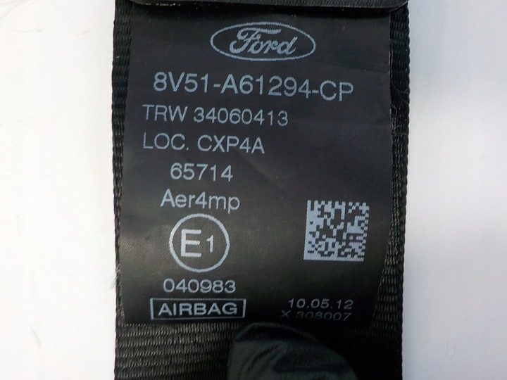 FORD FIESTA MK7 РЕМЕНЬ БЕЗОПАСНОСТИ ПРАВЫЙ ПЕРЕДНИЙ 8V51-A61294-CP, фото 4
