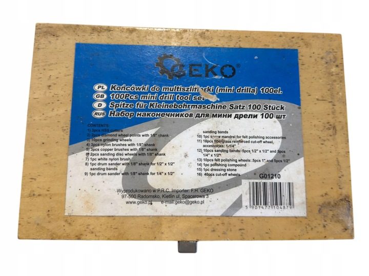 GEKO КОМПЛЕКТ AKC. ДЛЯ MULTISZLIFIERKI 100EL. G01210, фото 4