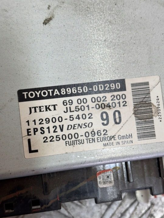БЛОК УПРАВЛЕНИЯ ЭУР TOYOTA YARIS III 3 89650-0D290, фото 2