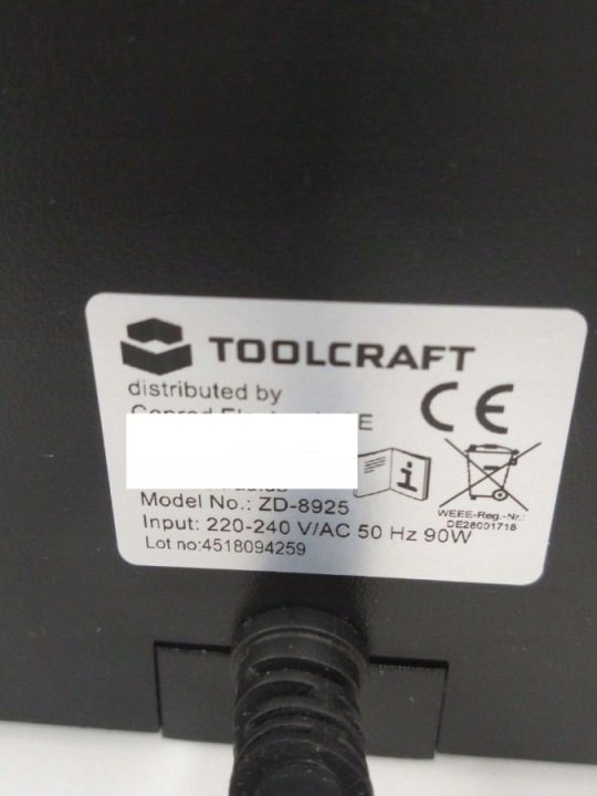 Станция для rozlutowywania TOOLCRAFT ZD-8925 90W, фото 4
