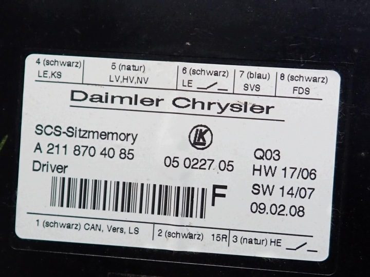 Блок управления сиденья A2118704085 Mercedes ML 280 W164 08 г., фото 3