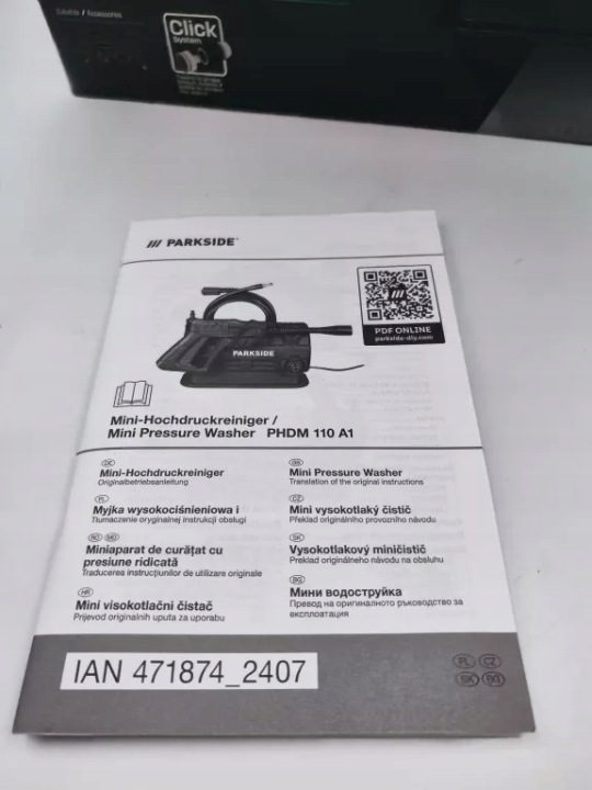 PARKSIDE MINI МОЙКА ВЫСОКОГО ДАВЛЕНИЯ КОМПАКТНАЯ КОМПЛЕКТ PHDM 110 A1 MINI, фото 4