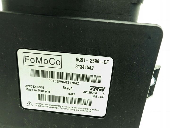 Volvo S60 Модуль / Блок управления ручного тормоза Drive / D2 Дизель 6G91-2598-CF, фото 7